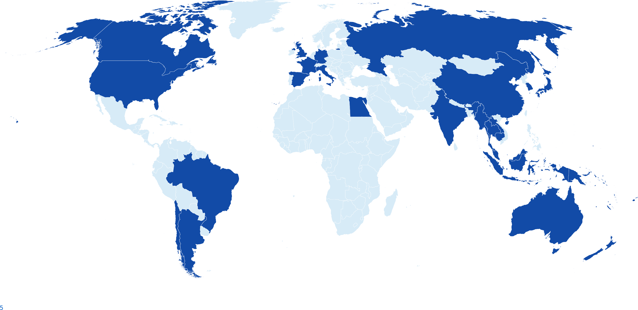 TLU global coverage map